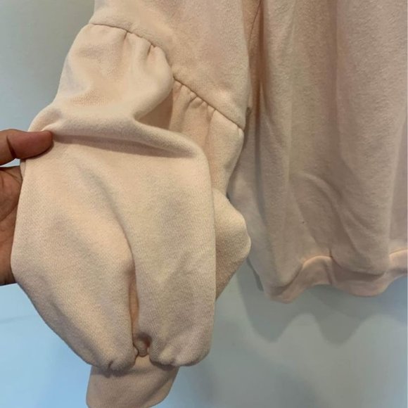 AERIE woman’s sweatshirt with balloon sleeve. Soft pink. Size large. Crew neck. - Picture 6 of 7